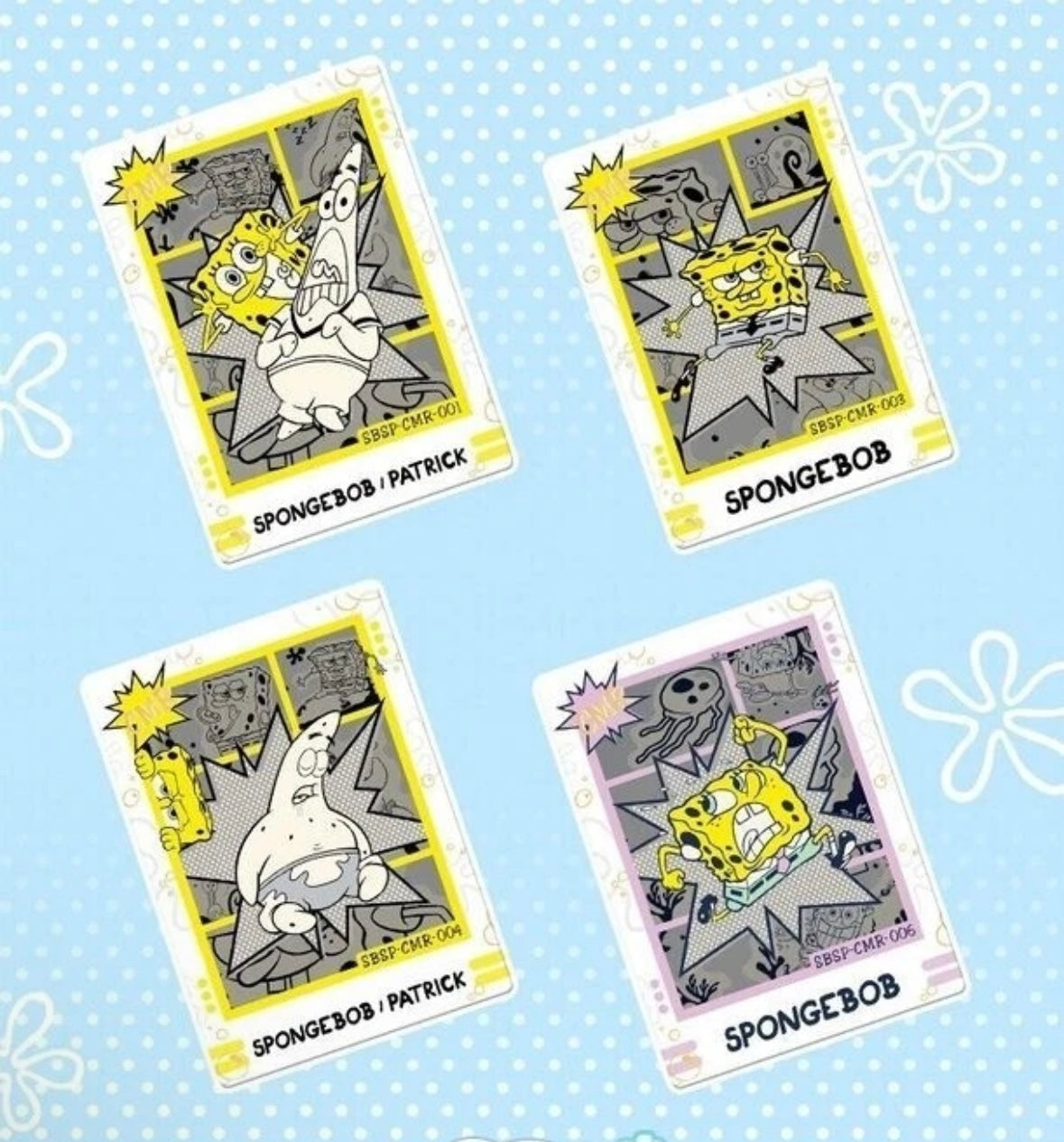 spongebob card binder KAYOU Animation Funny Series Fun Time Collectible Cards Complete Box of Genuine Children's Collection Toy Gifts on card faces and backs SpongeBob SquarePants Card Sleeves Set