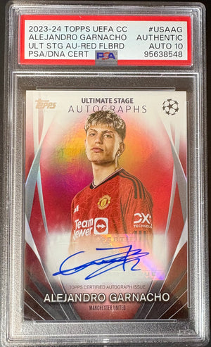 Alejandro Garnacho Autograph #4/5 - Topps UEFA 2023-24 Ultimate Stage