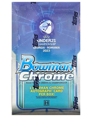 2022 Bowman Chrome Road to UEFA U21 European Championship Soccer Hobby Box – Exklusive Prospects & Autogramme