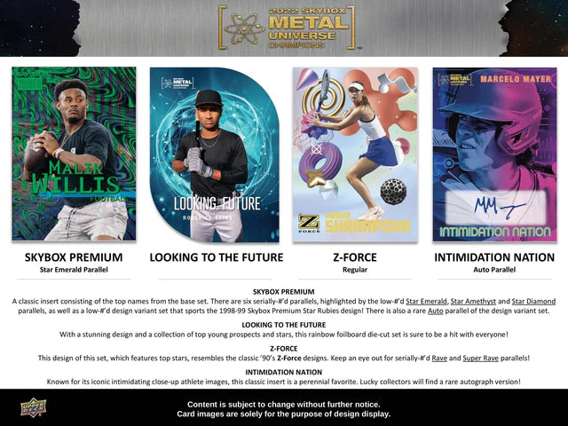 2022 Upper Deck Skybox Metal Universe Champions Hobby Box – Multi-Sport Trading Cards