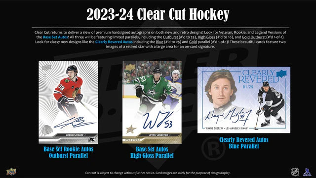 2023/24 Upper Deck Clear Cut Hockey Hobby Box