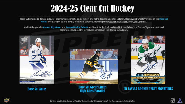 2024/25 Upper Deck Clear Cut Hockey Hobby Box