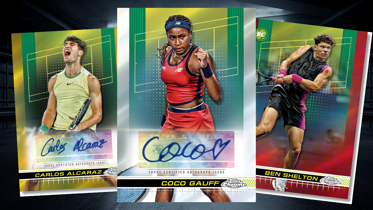 2024 Topps Chrome Tennis Hobby Box – 3 Autogramme pro Box | ATP & WTA Stars
