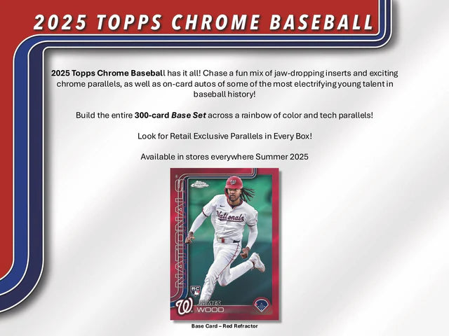 2025 Topps Chrome Baseball 7-Pack Blaster Box – MLB Trading Cards