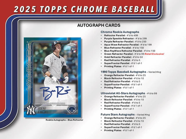 2025 Topps Chrome Baseball 7-Pack Blaster Box – MLB Trading Cards