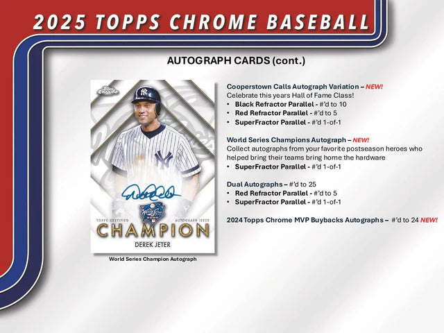 2025 Topps Chrome Baseball 7-Pack Blaster Box – MLB Trading Cards