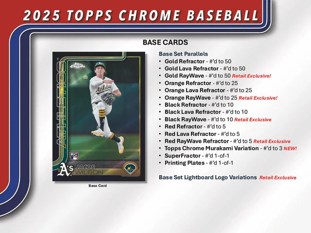 2025 Topps Chrome Baseball 7-Pack Blaster Box – MLB Trading Cards
