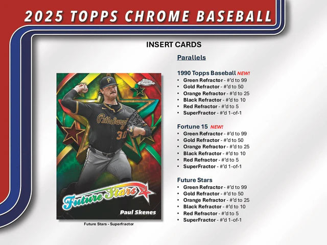 2025 Topps Chrome Baseball 7-Pack Blaster Box – MLB Trading Cards