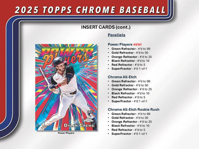 2025 Topps Chrome Baseball 7-Pack Blaster Box – MLB Trading Cards