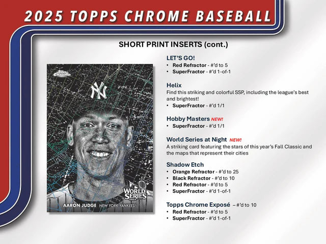 2025 Topps Chrome Baseball 7-Pack Blaster Box – MLB Trading Cards