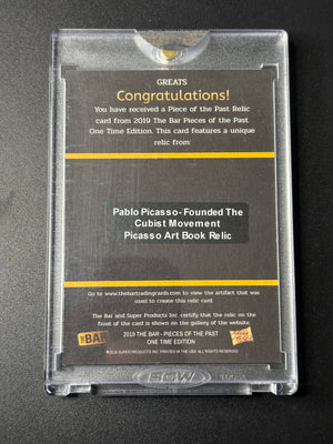 Pablo Picasso Relic Card 1/1 – Greats Edition – Kunst Sammelkarte