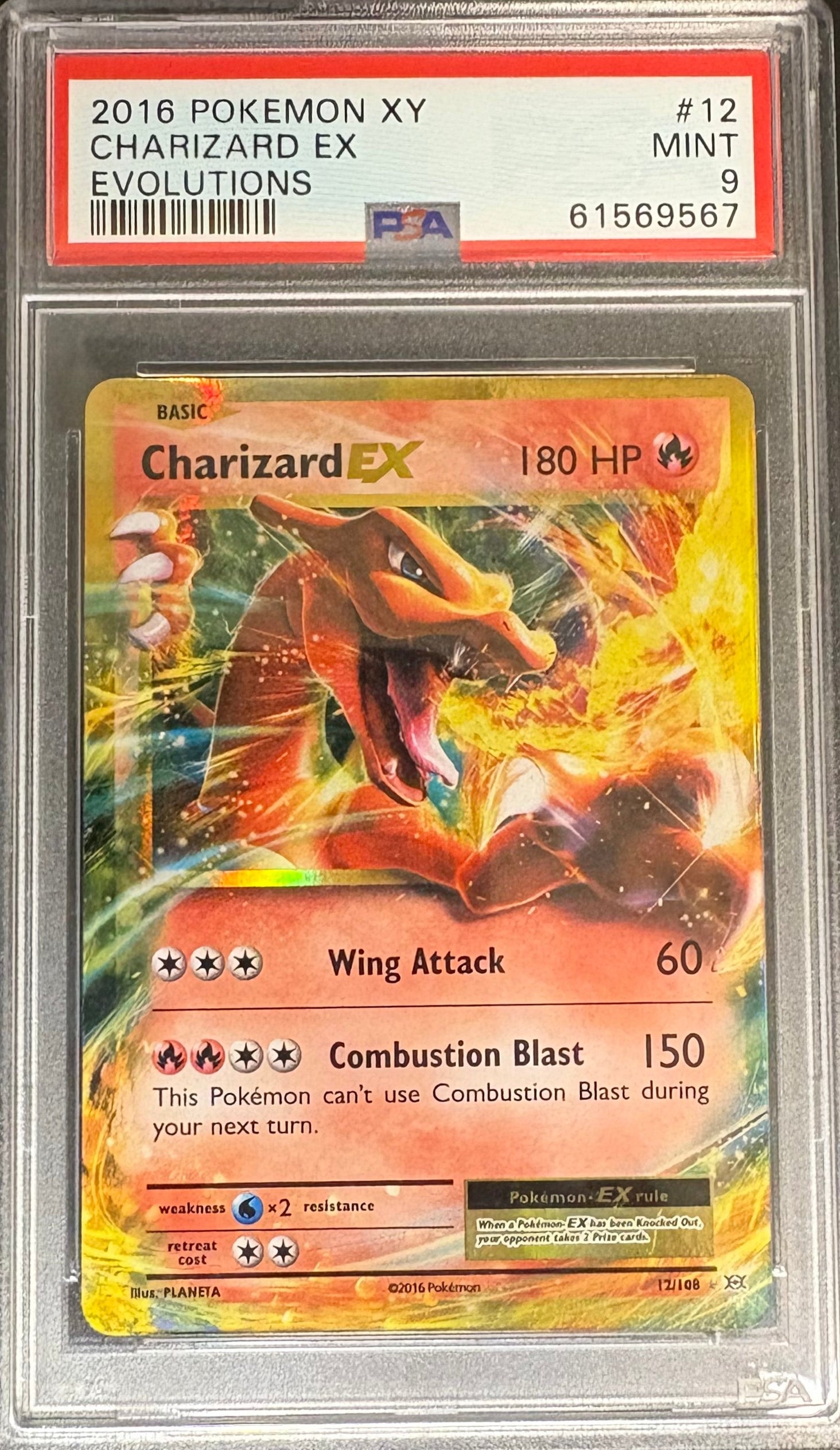 Charizard EX Evolutions 2016 – PSA 9 MINT | Pokémon XY Sammelkarte