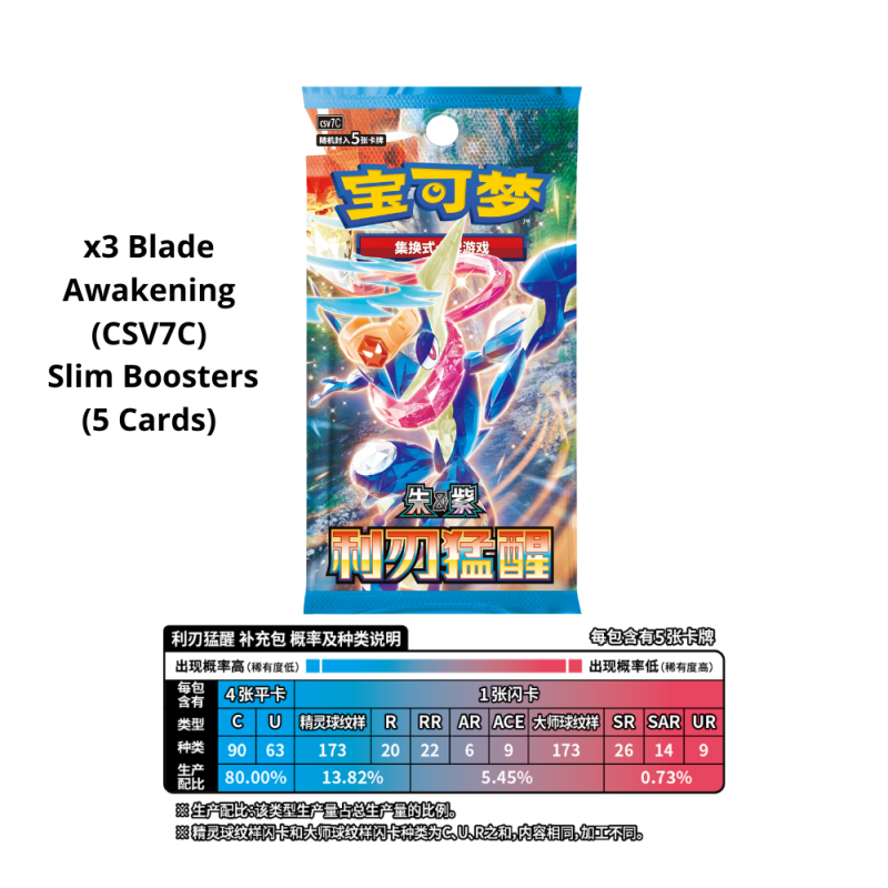 POKÉMON - VEREINFACHTES CHINESISCH - BLADE AWAKENING (CSV7C) COIN SET