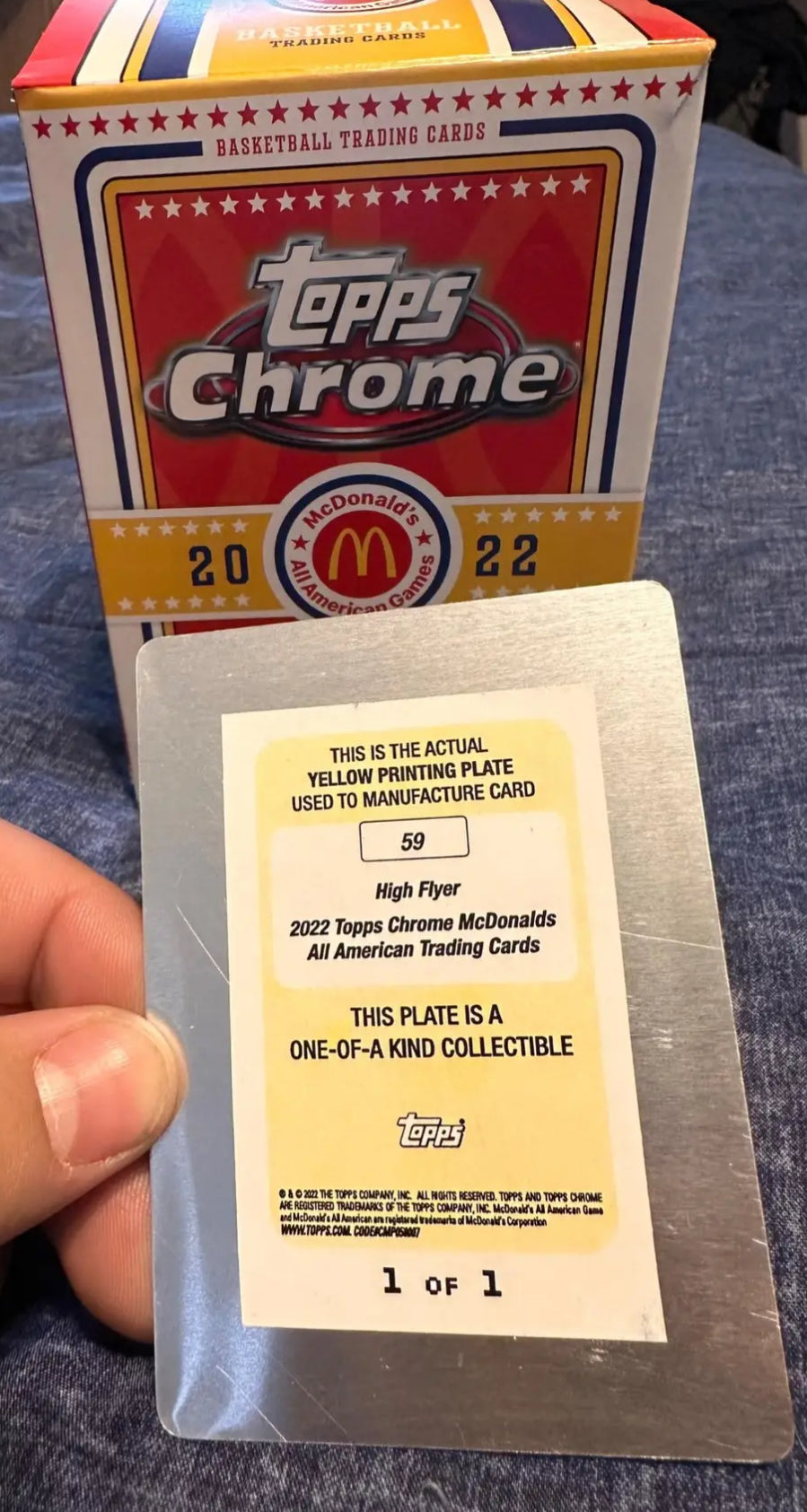 2022 Topps Chrome McDonald's All American Basketball Factory Sealed Blaster Box