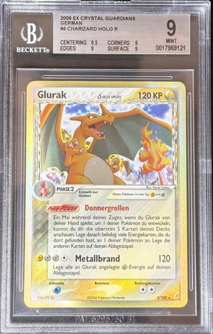 Glurak Holo R – EX Crystal Guardians #4/100 – Deutsch – Beckett Mint 9 – Pokémon 2006
