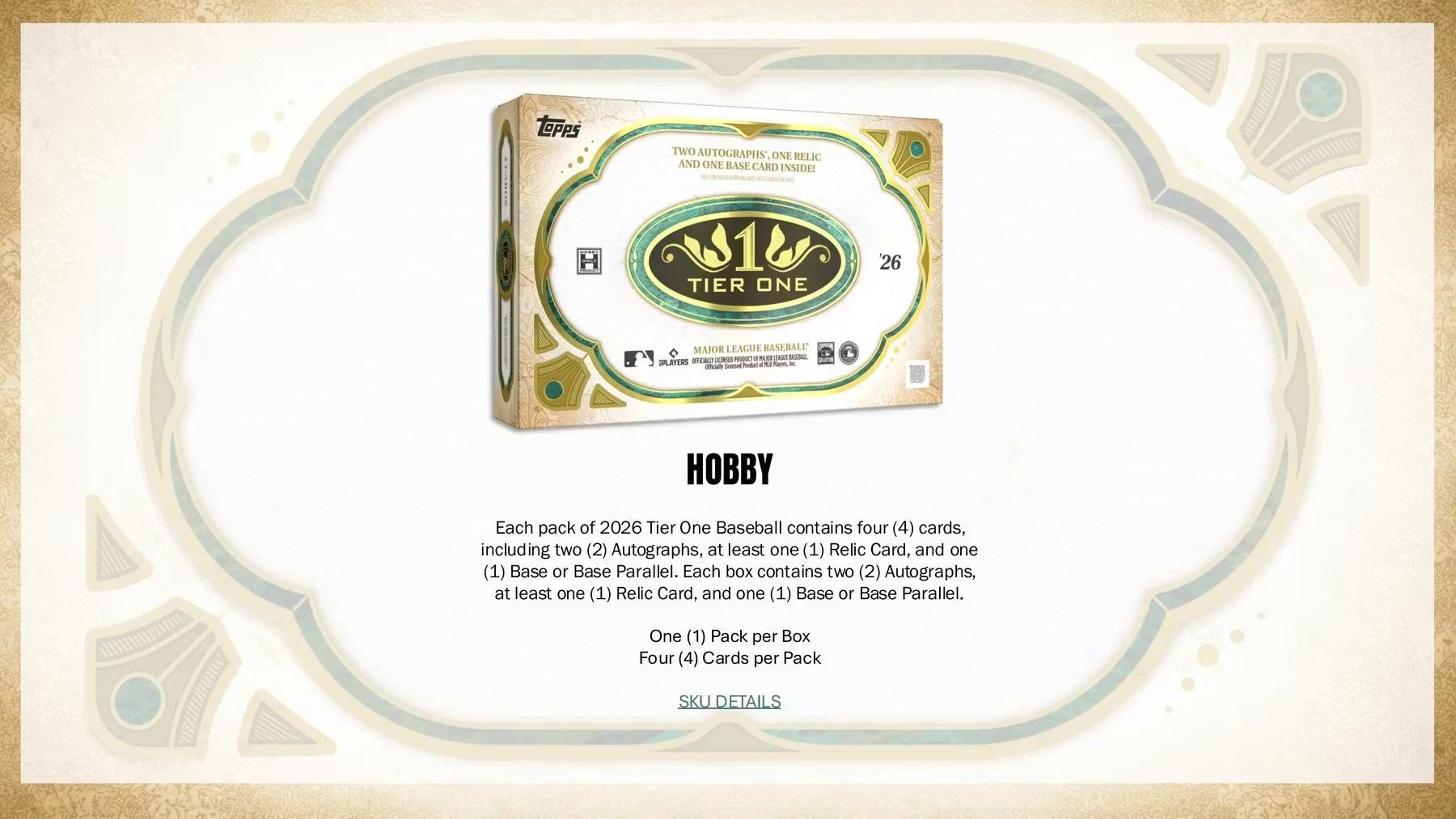 2026 Topps Tier One Baseball