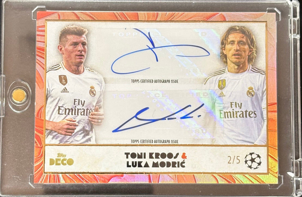 Toni Kroos & Luka Modrić Dual Auto /5 - Topps Deco UCL 2023/24