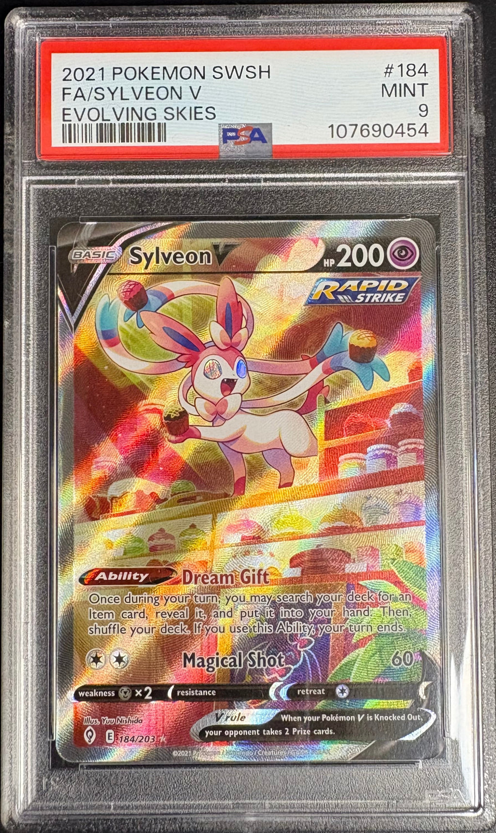 Sylveon V Evolving Skies 2021 Pokemon swsh [PSA 9]