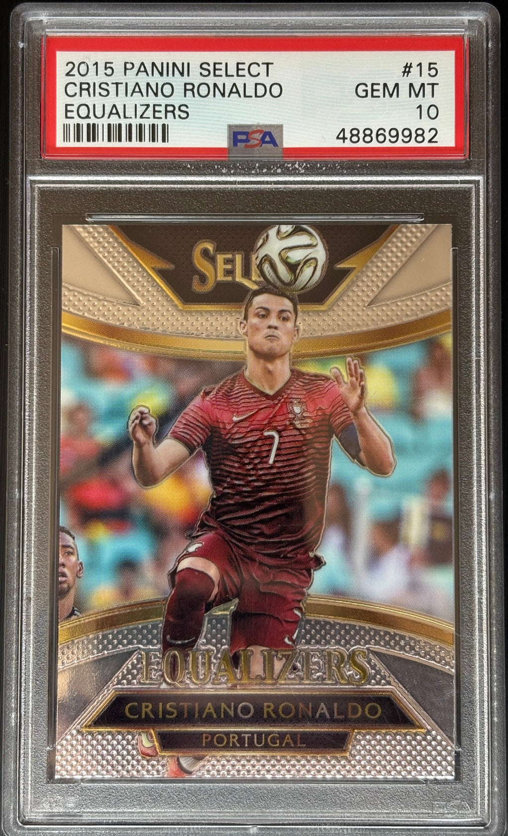 2015 Panini Select Cristiano Ronaldo Equalizers #15 – PSA 10 GEM MINT