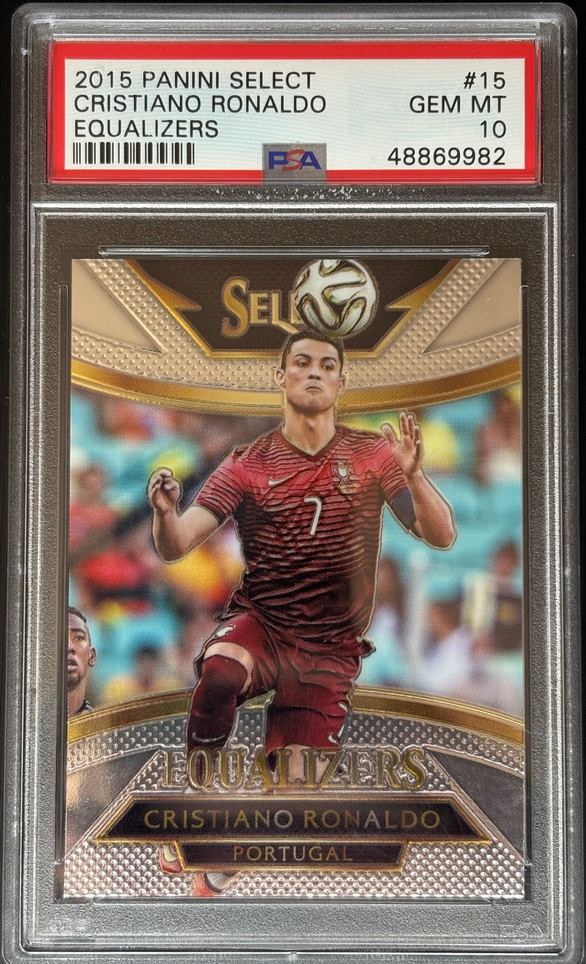 2015 Panini Select Cristiano Ronaldo Equalizers #15 – PSA 10 GEM MINT