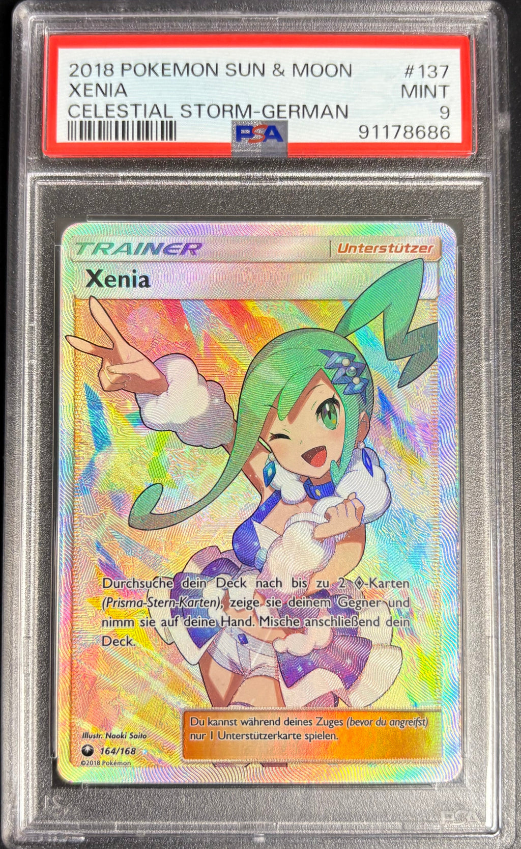 Xenia Celestial Storm-German 2018 Pokemon Sun & Moon [PSA 9]