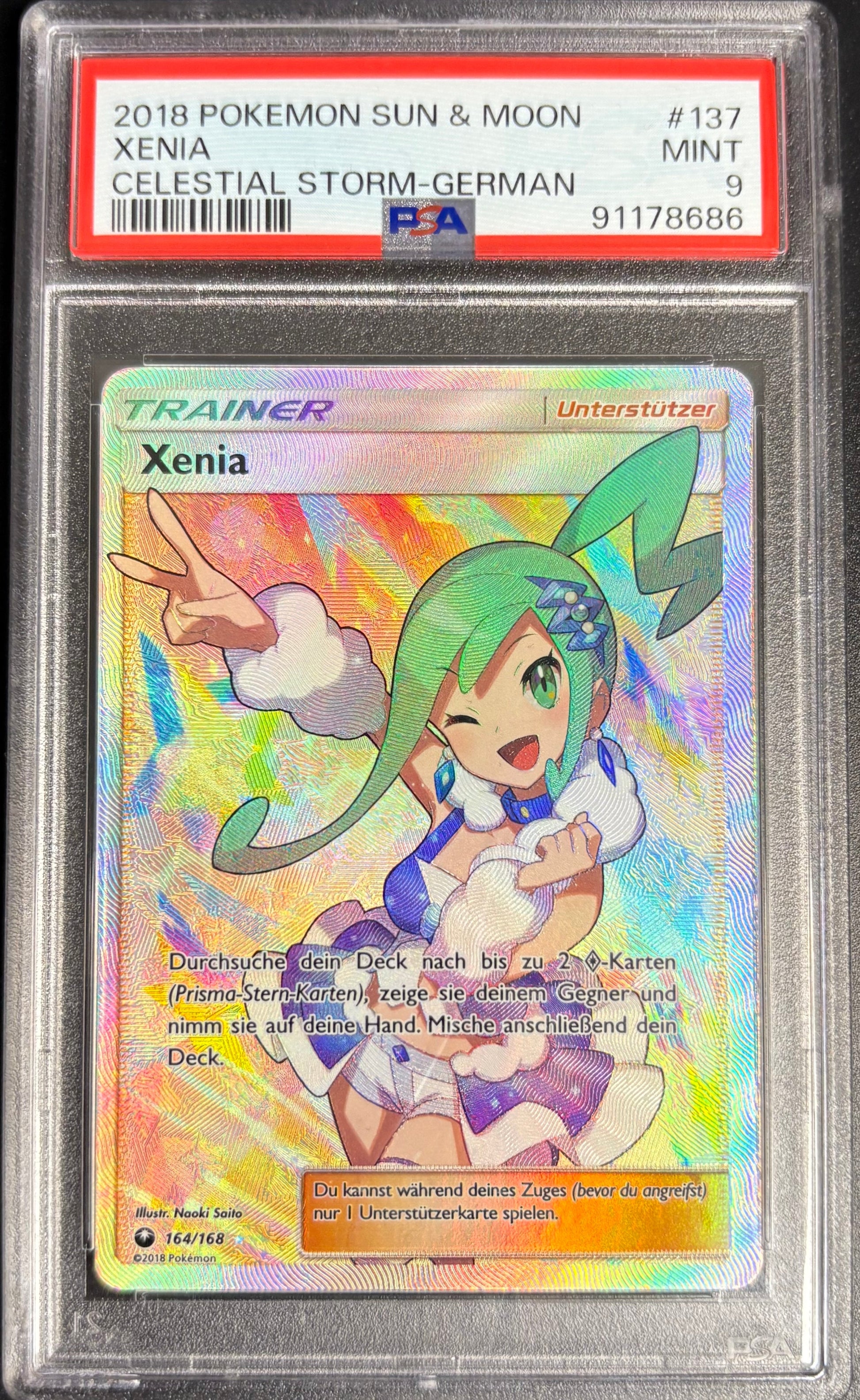 Xenia Celestial Storm-German 2018 Pokemon Sun & Moon [PSA 9]
