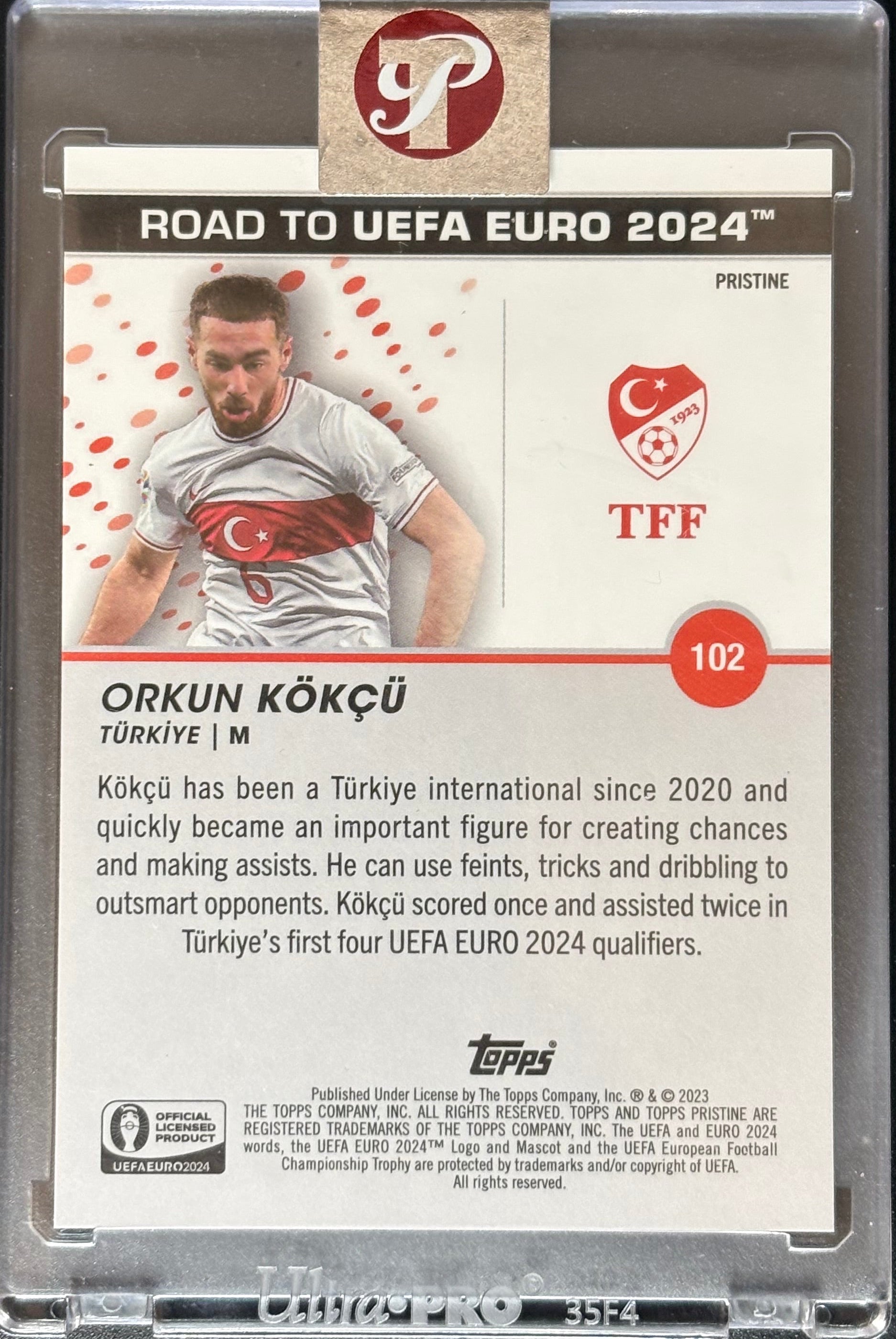 Orkun Kökçü Pristine Orange /25 - Topps Pristine Euro 2024