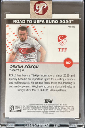 Orkun Kökçü Pristine Orange /25 - Topps Pristine Euro 2024