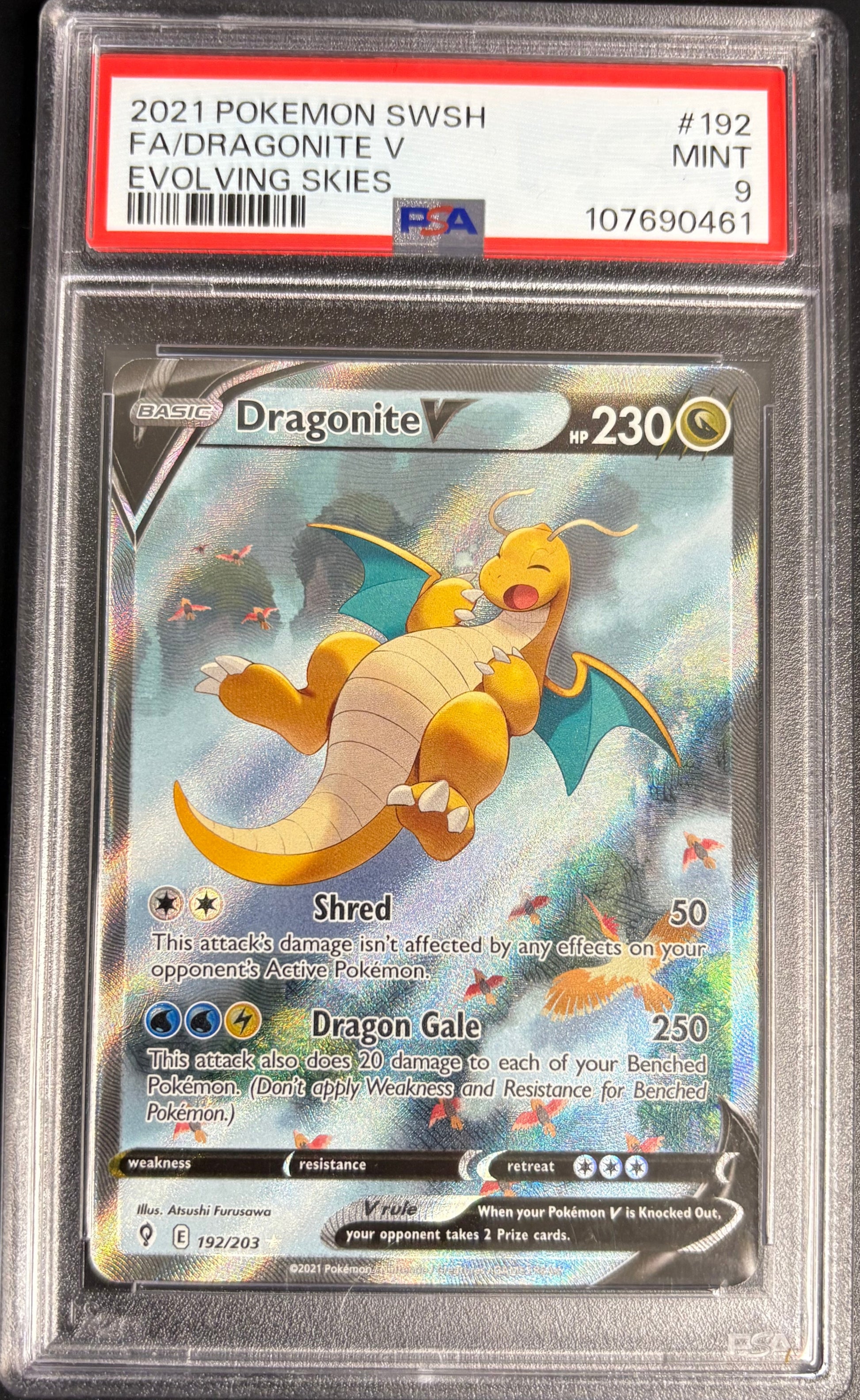 Dragonite V Evolving Skies 2021 [PSA9]