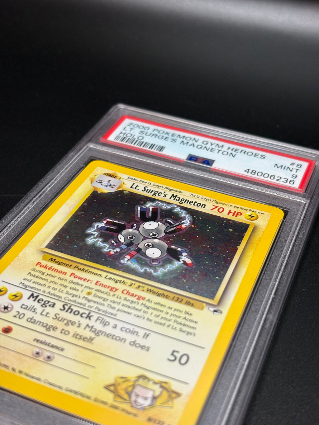 2000 Pokémon Gym Heroes – Lt. Surge’s Magneton Holo | PSA 9 |