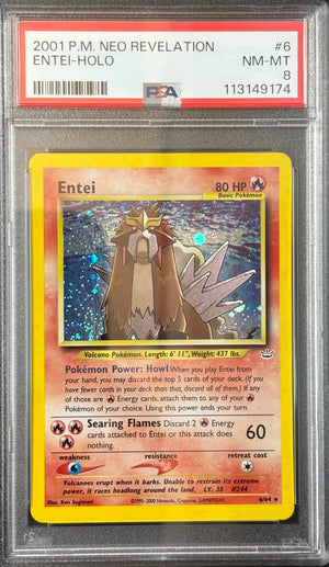 2001 Pokémon Neo Revelation – Entei Holo | PSA 8 |