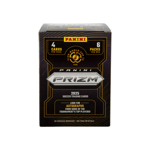 2025 Panini Prizm FIFA Club World Cup Soccer Blaster Box – 6 Packs – Exclusive Prizms & Rookies