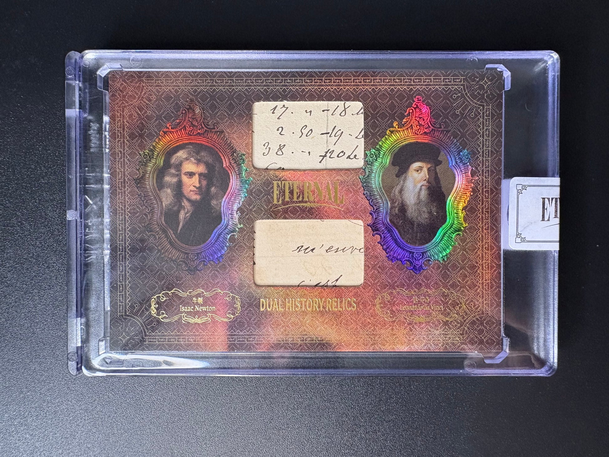 Dual History Relic Card /99 – Newton & da Vinci – Eternal Cuts Edition