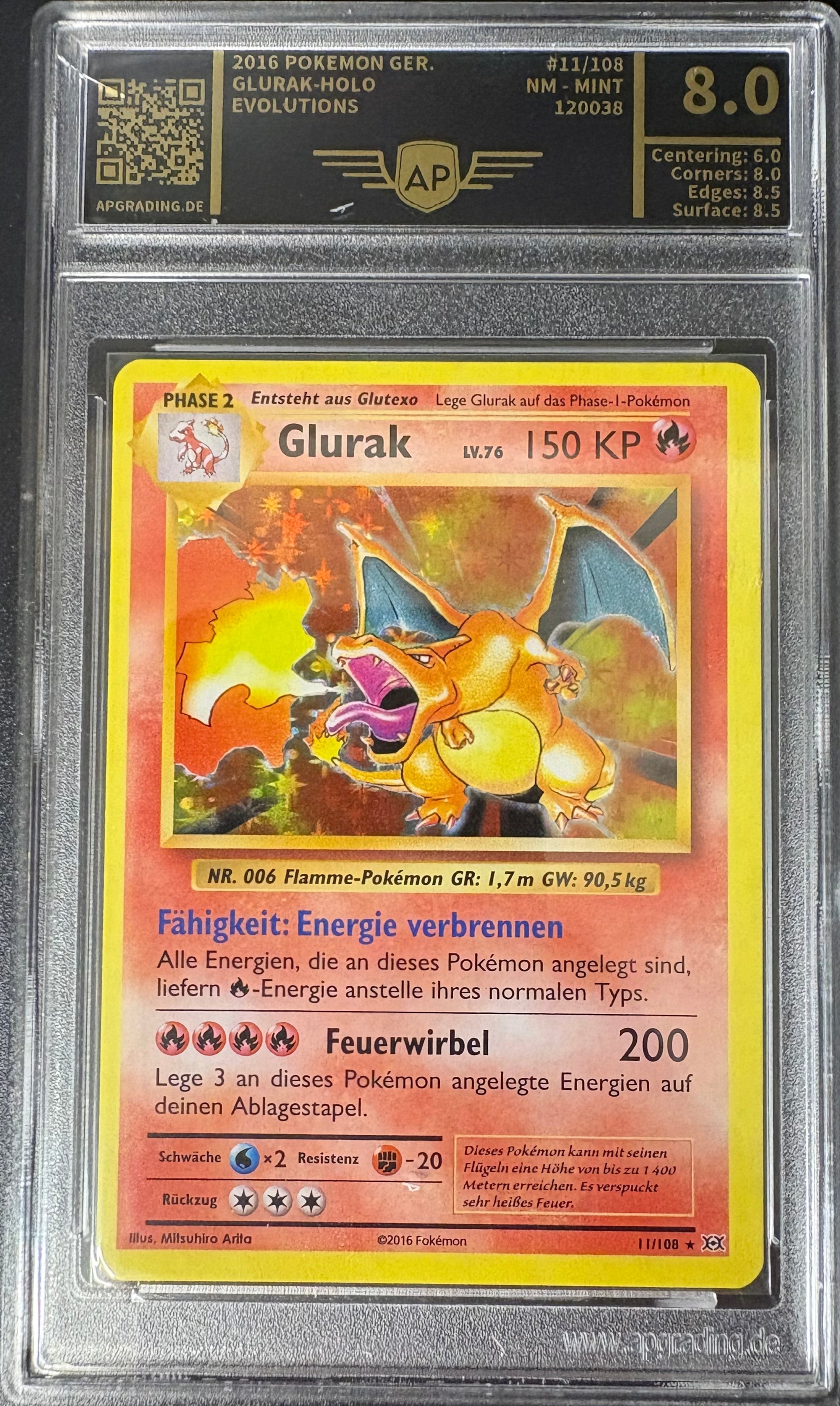 charizard pokemon card 2016 holo CGC 8.5 Charizard Evolutions Holo 11/108 2016