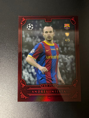 Andrés Iniesta Sammelkarte 4/5 – Topps UEFA Euro 2024 Legends – Ultra Rare