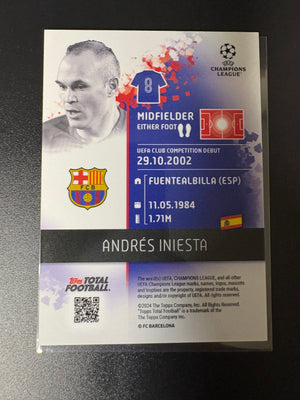 Andrés Iniesta Sammelkarte 4/5 – Topps UEFA Euro 2024 Legends – Ultra Rare