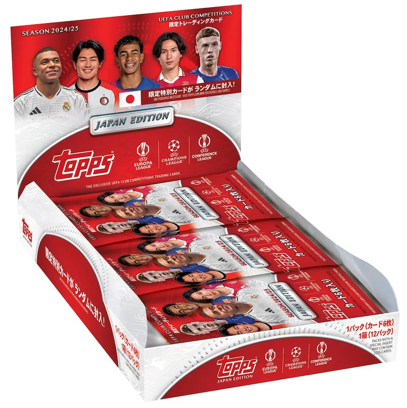 TOPPS UEFA CLUB COMPETITIONS SEASON 2024/25 JAPAN EDITION FLAGSHIP HOBBY BOX