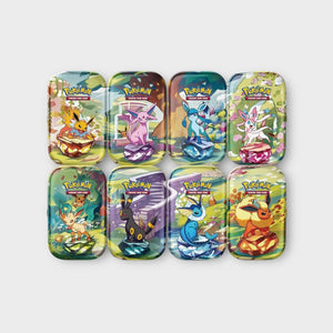 Pokémon Mini Tin – Prismatic Evolutions (EN) | Evoli & Eeveelutions | 1x zufällige Tin