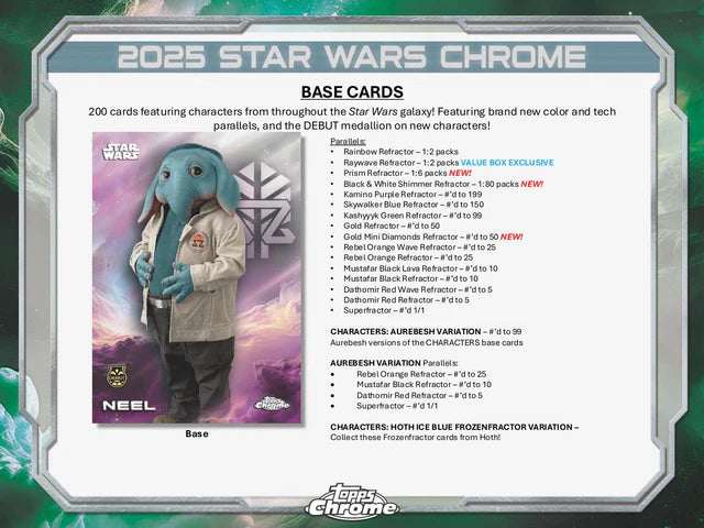 2025 Topps Star Wars Chrome 8-Pack Blaster Box